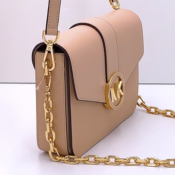MICHAEL KORS CARMEN MEDIUM CONVERTIBLE SHOULDER BAG BUFF COLOR - Picture 5 of 16